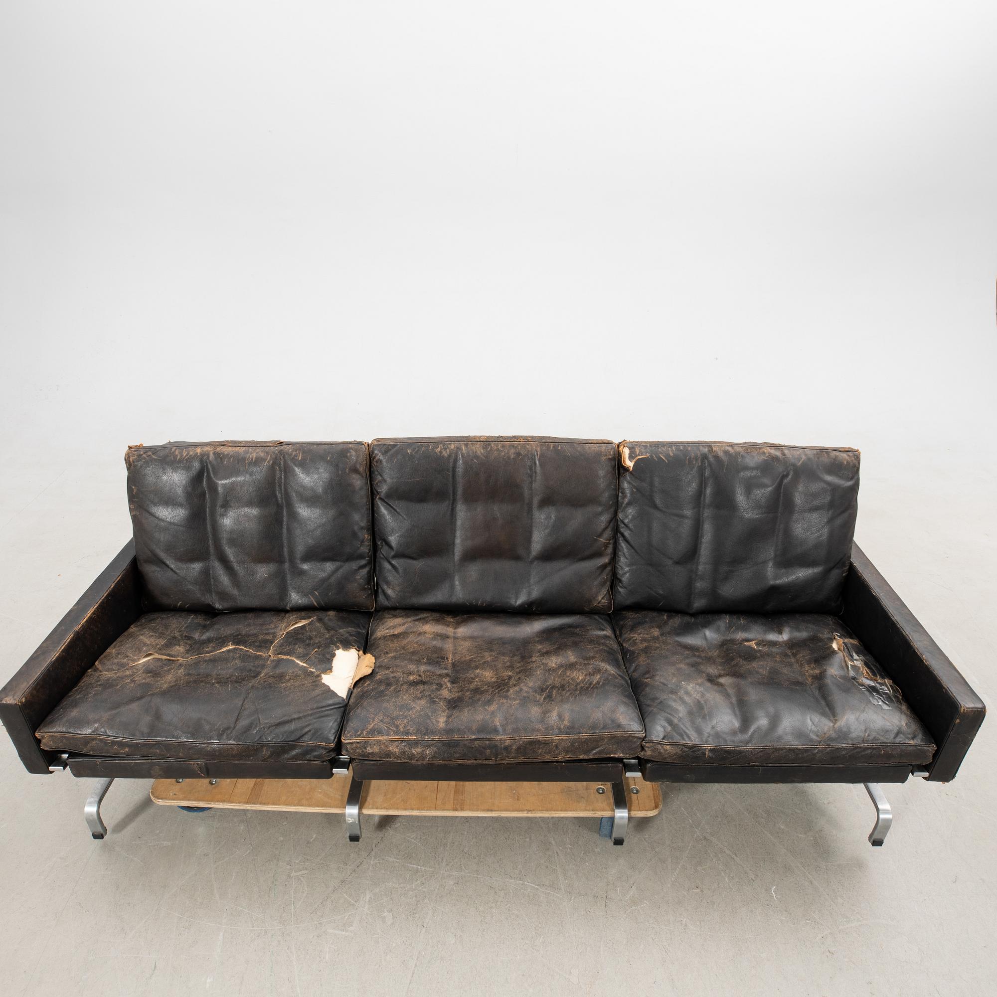 Poul Kjaerholm, sofa, "PK31-3", E. Cold Hansen Denmark 1998.