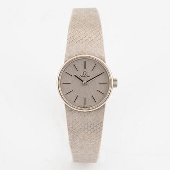 Omega, wristwatch, 18K white gold, 20 mm.