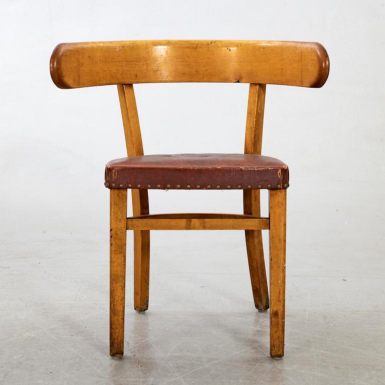 WERNER WEST, 1930s/1940s chair manufactured at Wilh. Schaumans Fanerfabrik Ab, Jyväskylä, Finland.