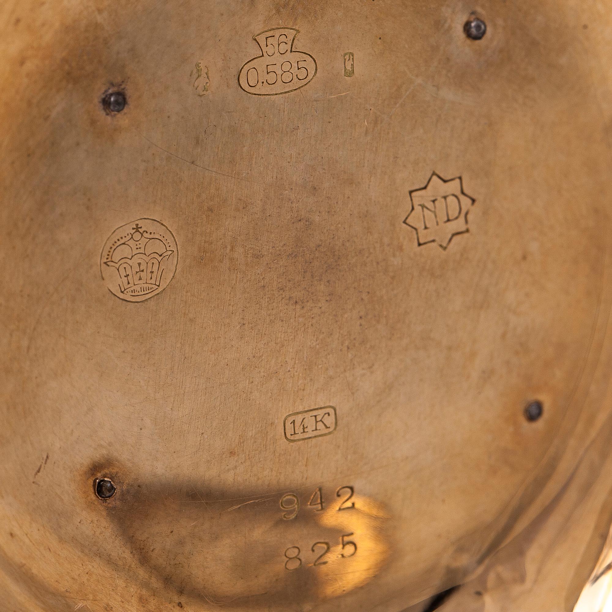 Nestor Delevaux, fickur, savonett, minutrepeter, kronograf, 62,5 mm.