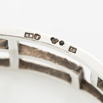 Claës E. Giertta, a ring and a bangle, silver, Stockholm 1961 and 1965.