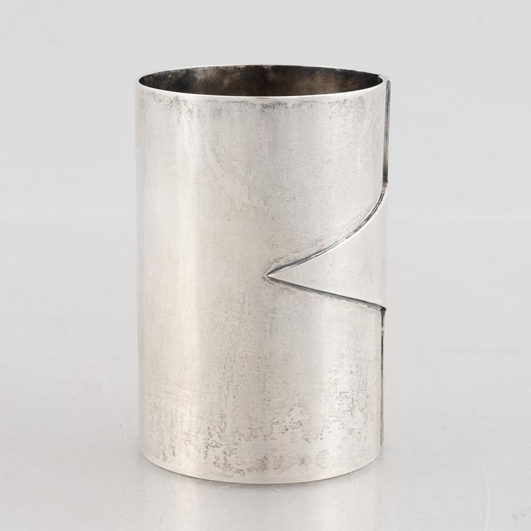Barbro Littmarck, cup, sterling silver, W.A. Bolin, Stockholm 1971.