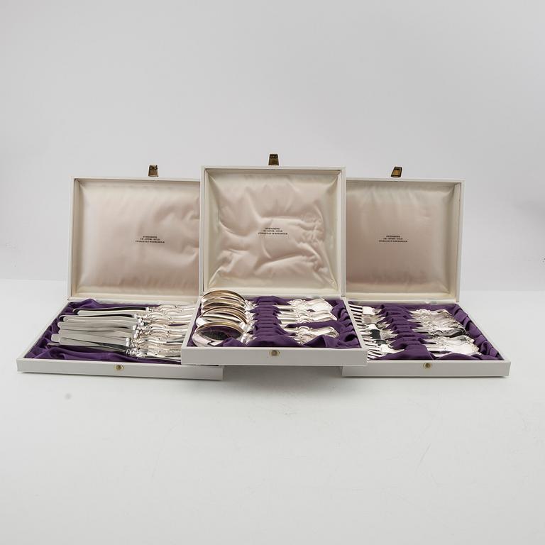 Cutlery 35 pcs "Olga" silver GAB Stockholm 1960s.
