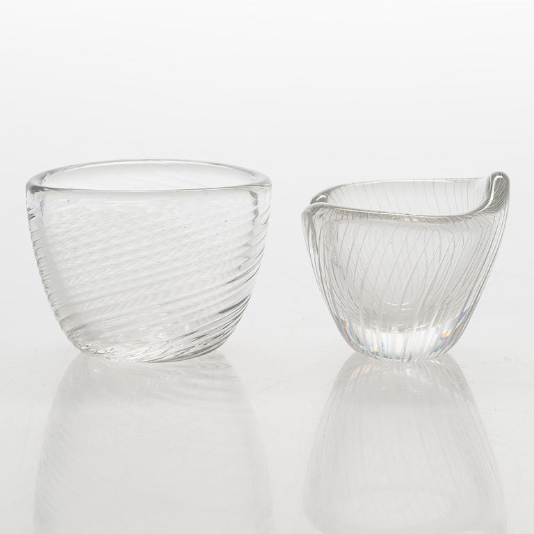 Tapio Wirkkala, konstglas, 5 st, 1950-tal, signerade Tapio Wirkkala - Iittala.