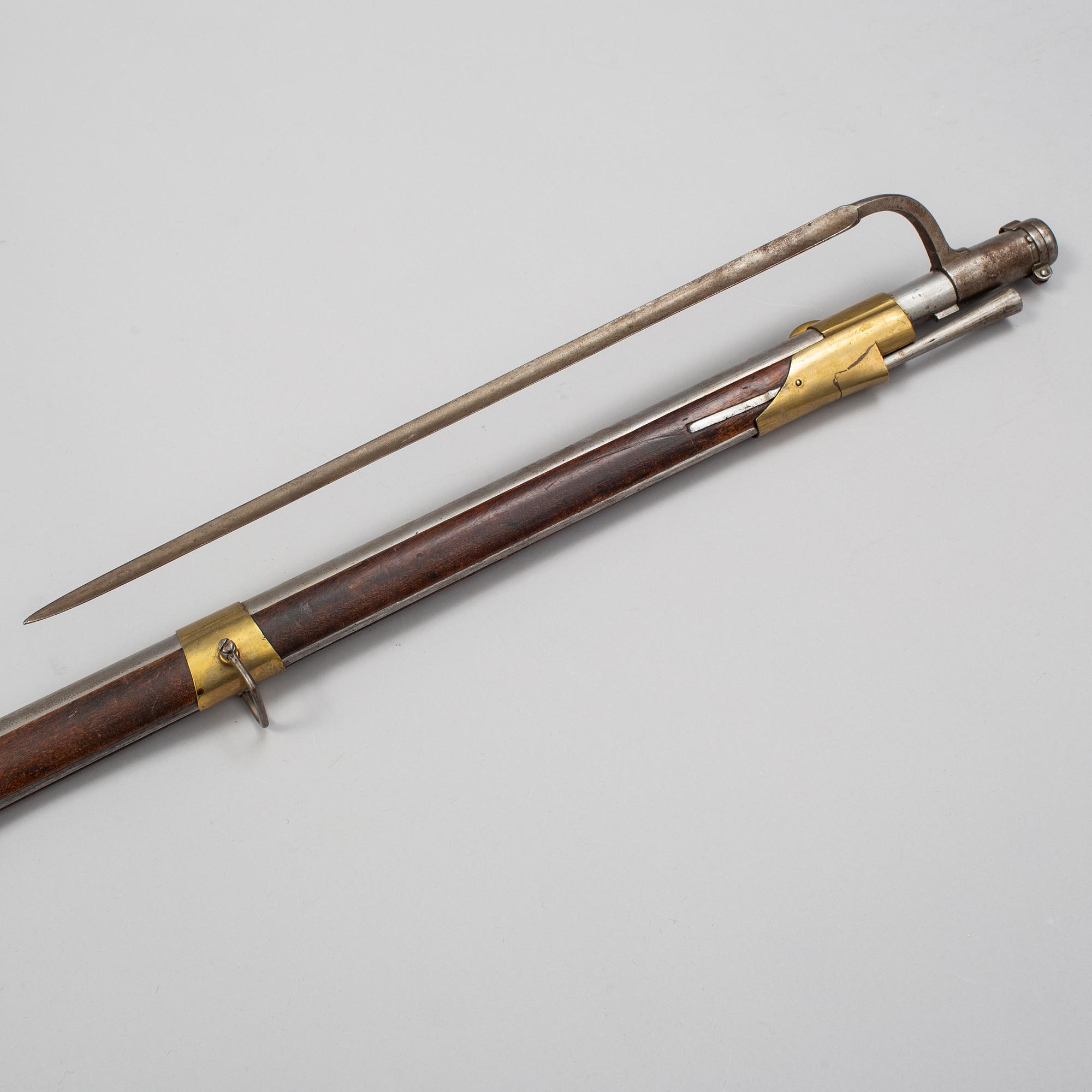 A Swedish percussion gun 1815-49 pattern.