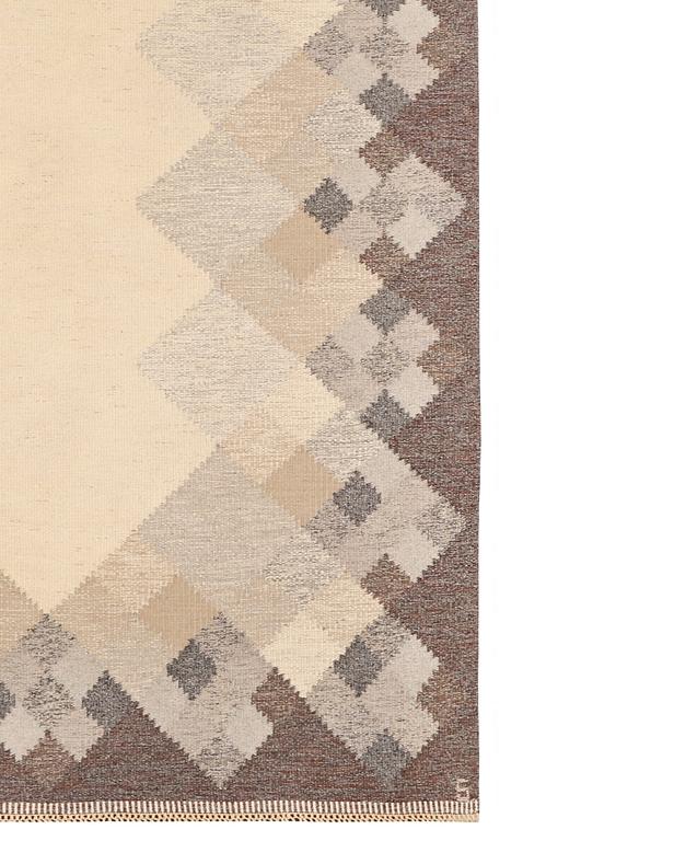 Brita Svefors, a flat weave carpet, signed S. c. 286 x 194 cm.