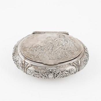 A French silver box, 18th century. Louis XV.