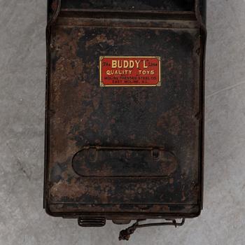 Buddy L Outdoor Railroad 1000 Pacific type locomotive and tender, pressed steel,Moline, USA, 1920s.