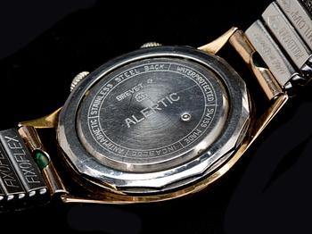 HERRARMBANDSUR, stål. Rado Alarm 1950-60 tal.