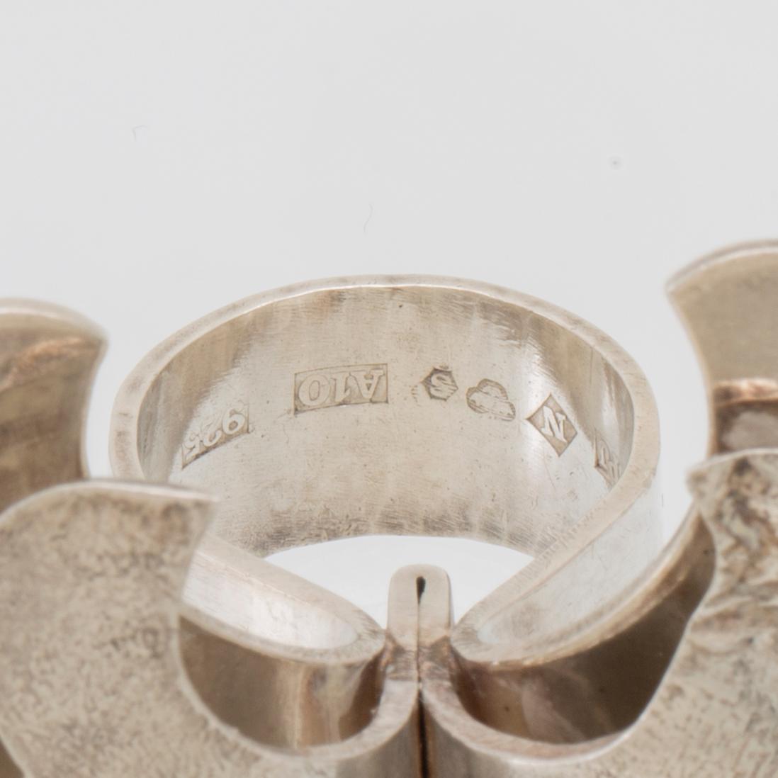 Berit Johansson, a silver ring, Orrefors 1975.