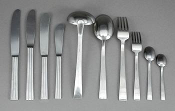 BESTICK, 75 delar, rostfritt stål, "Thebe", Folke Arström, Gense, 1900-talets mitt.
