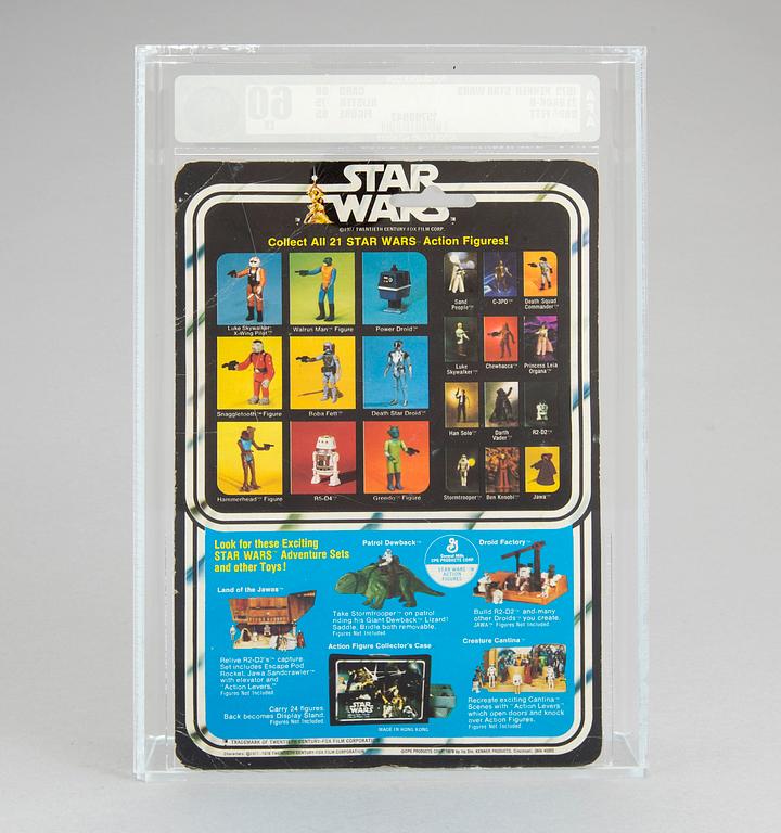 A vintage Star Wars Boba Fett 21back-B AFA60 EX Kenner 1979.