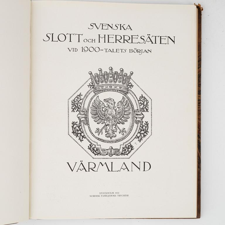 "Svenska slott och herresäten vid 1900-talets början", 5 vol, Stockholm 1908-14; samt Ny följd 4 vol, Stockholm 1918-23.