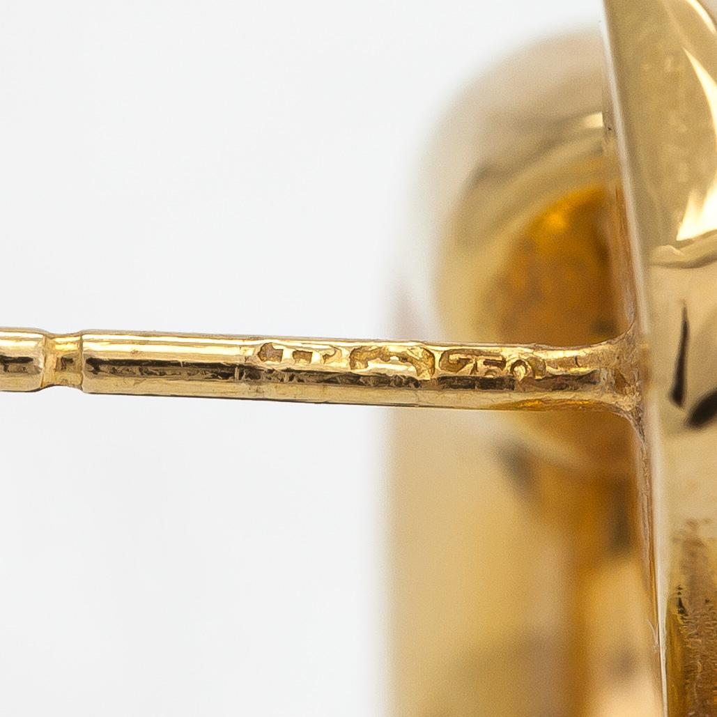 Örhängen, 18K guld. Finska importstämplar.