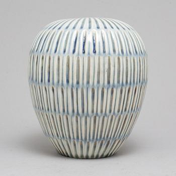 GERTRUD LÖNEGREN, a 1930's/-40's stoneware vas for Röstrand.