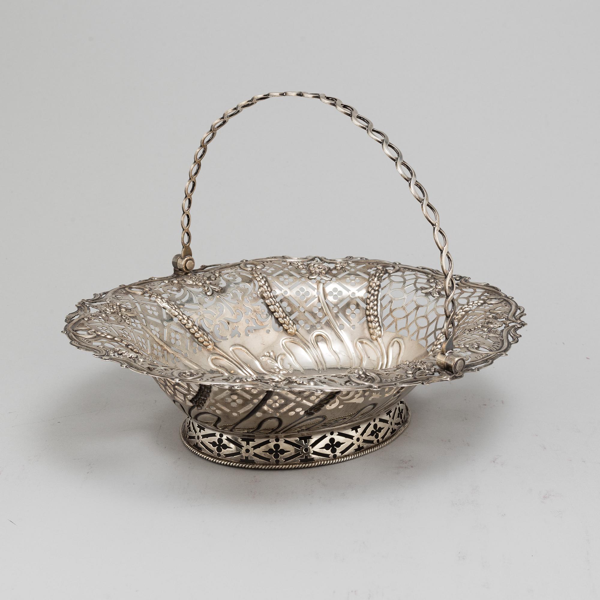 Richard Meach, konfektkorg, silver, London 1767.
