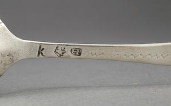 MATSKEDAR, 3 st, silver, Henning Petter Henning, Stockholm 1746. 180 gram.