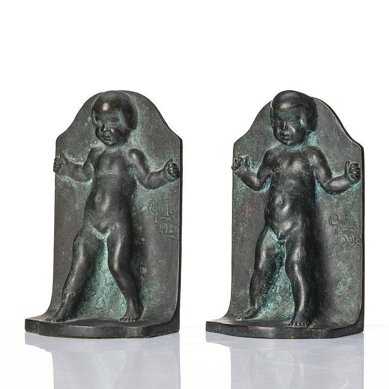 Axel Gute, bokstöd, ett par, Swedish Grace, 1920-tal.