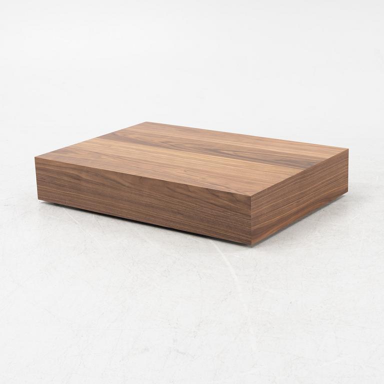 A 'Mass Wide' walnut veneered coffee table from New Works.
