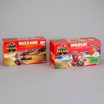 M.A.S.K, Buzzard och Wildcat i oöppnade förpackningar, Kenner, 1985.