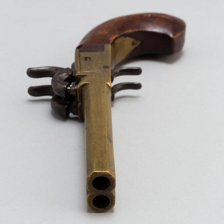 One revolver and one percussion gun, second half of the 19th century.