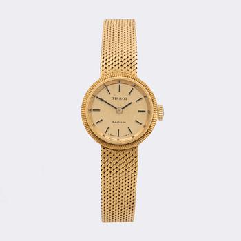 TISSOT, Saphir, 18K gold, ladies wristwatch, c:a 20 mm.