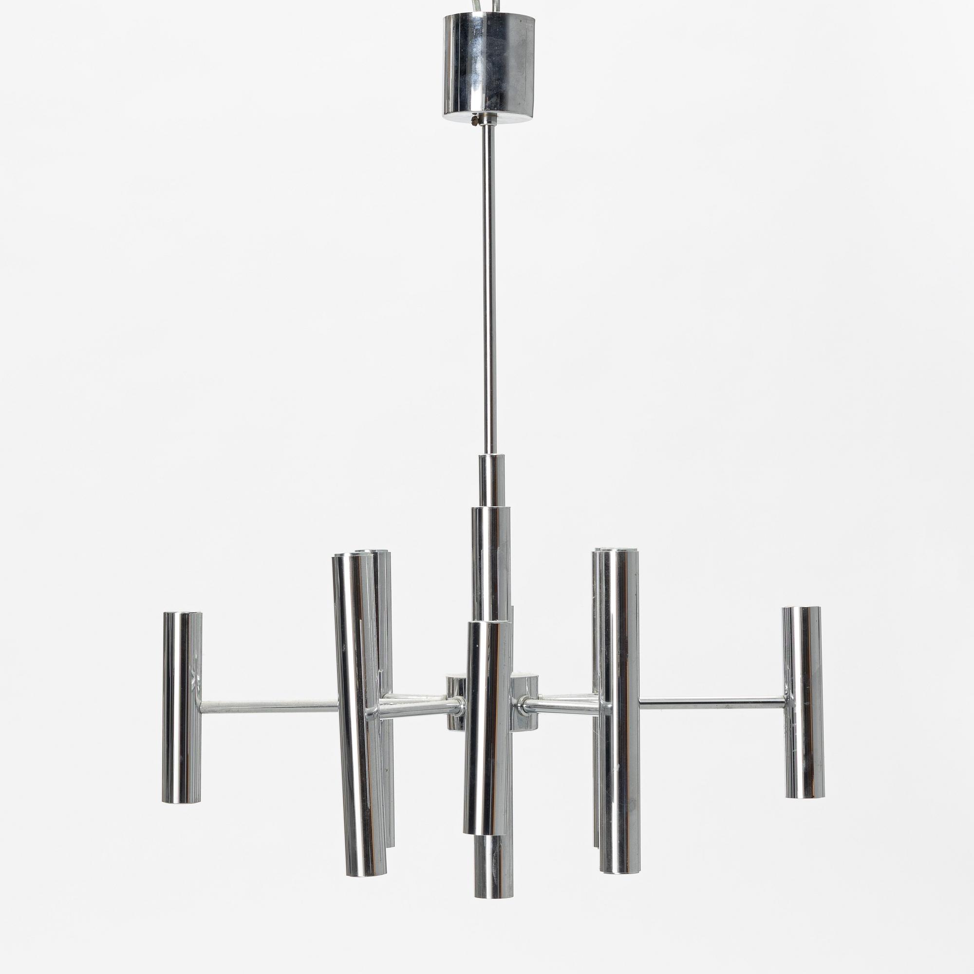 Gaetano Sciolari, probably. A celing lamp, Italy, later part of the 20th Century.