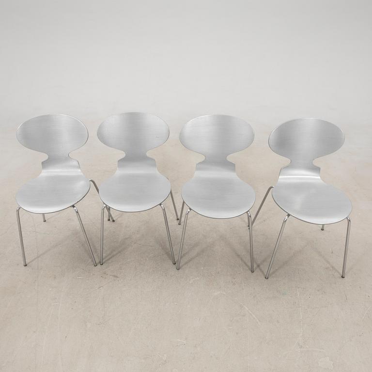 Arne Jacobsen, four chairs, "Myran", Fritz Hansen, Denmark 1970s.