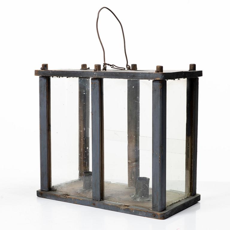 Lantern for two candles, folk art, 19th century.