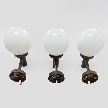 Lisa Johansson-Pape, A set of six of 1970s outdoor wall lights '140-015' for Stockmann Orno.