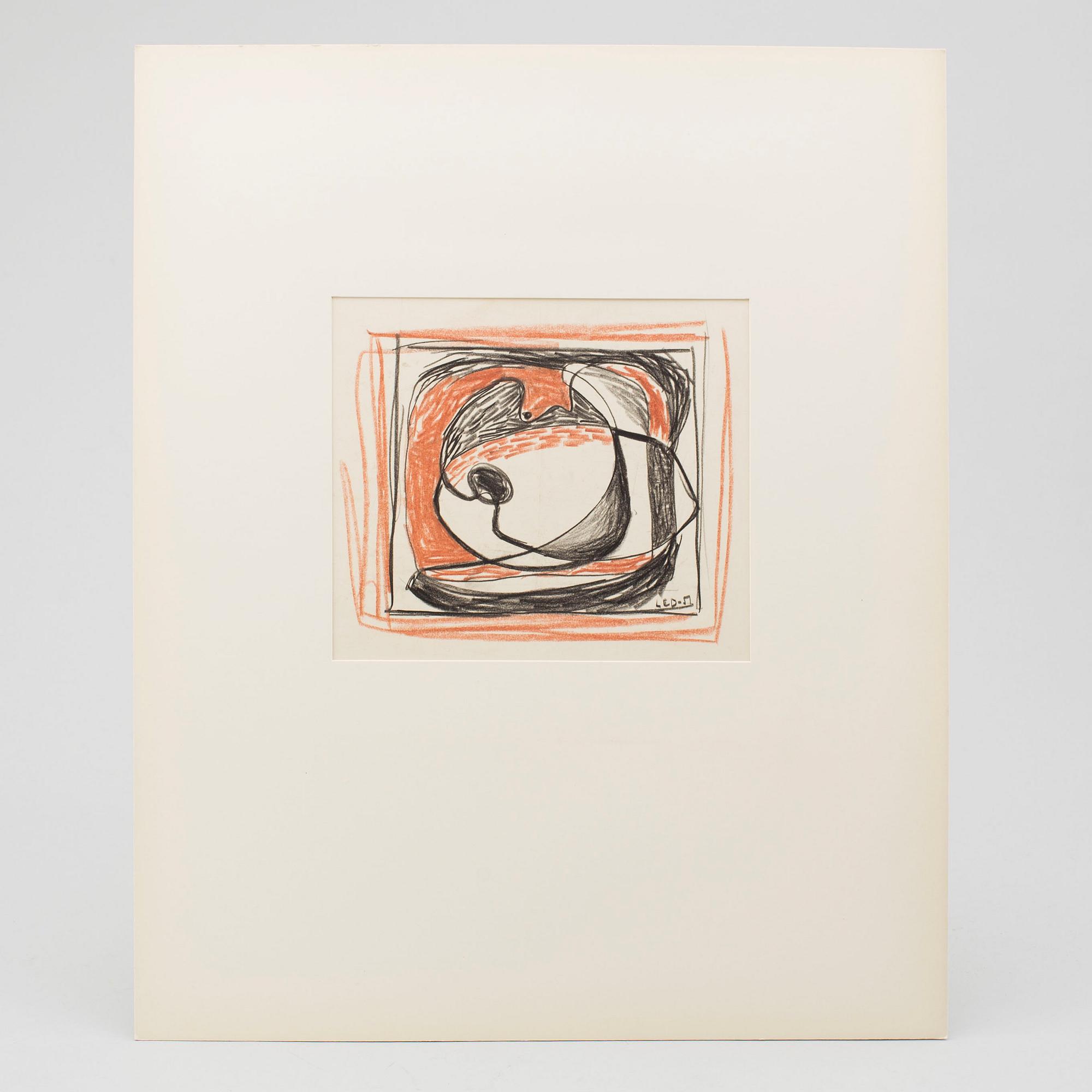 LARS ENGLUND, Chalk drawing, signed and dated -51.