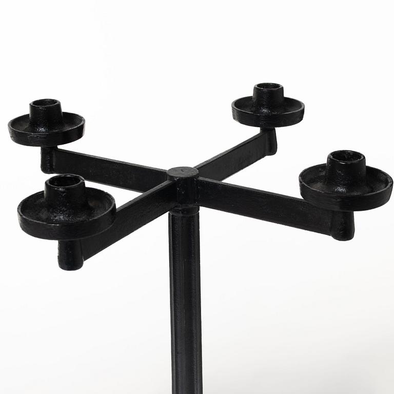 Sigurd Persson, a pair ofa cast iron candelabras, Kockums 1965.