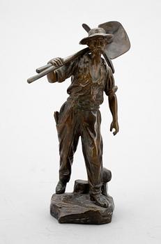 ÉMILE JOSEPH CARLIER, skulptur, brons, sign i godset.