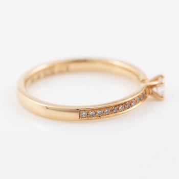 Wedding rings, a pair, Schalins, 18K gold with brilliant-cut diamonds.