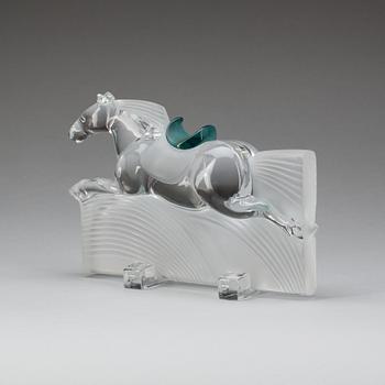 FIGURIN, glas.  Daum, signerad. Frankrike, modern tillverkning.