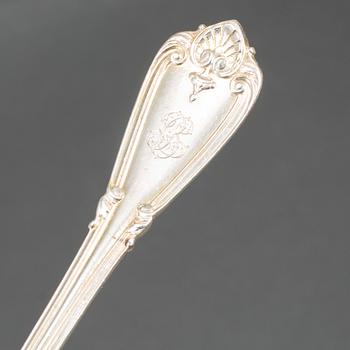 A Swedish 19th century silver 139 piece table cutlery, Gustaf Mollenborg, Stockholm 1873.