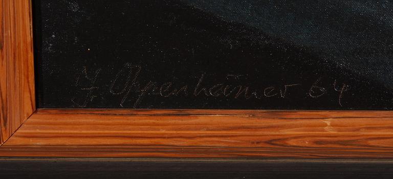 JOHNNY OPPENHEIMER, olja på duk. Sign och dat -64.