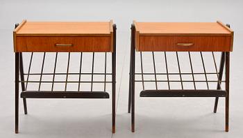 SÄNGBORD, ett par, 1950-tal.