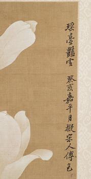 An album with 12 paintings by Qing dynasty artists, circa 1900. Attributed to Zhang Jian, Shou Ping, Yang Jin, after.