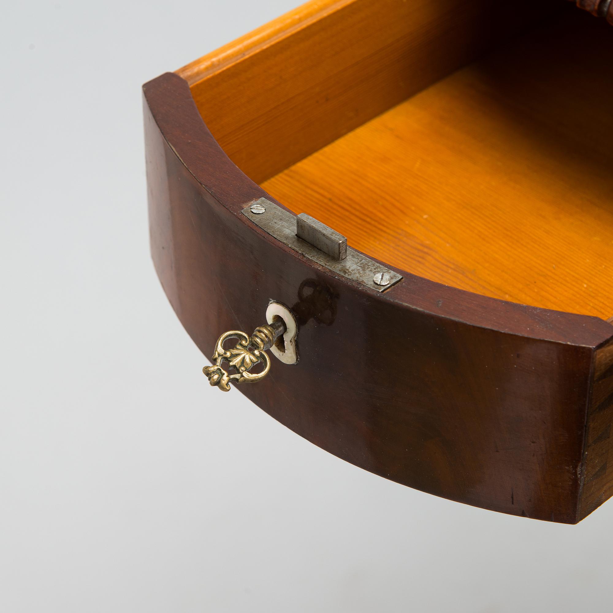 A late 19th century vanity table with stool, Russia.