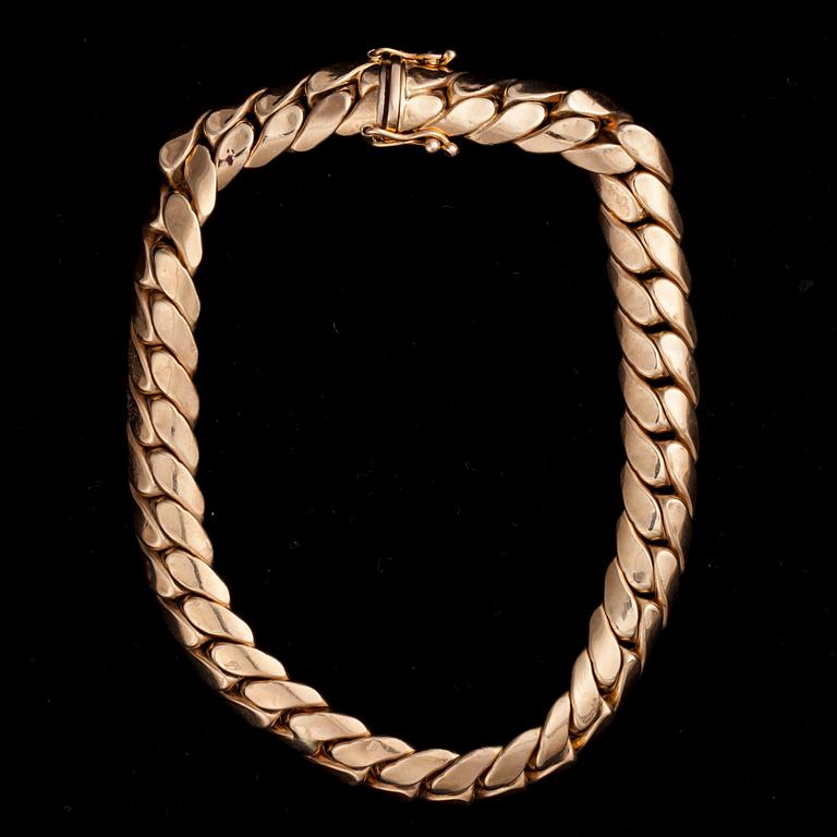 ARMBAND, 14K guld, finska kontrollstämplar KES. Vikt 17 g.
