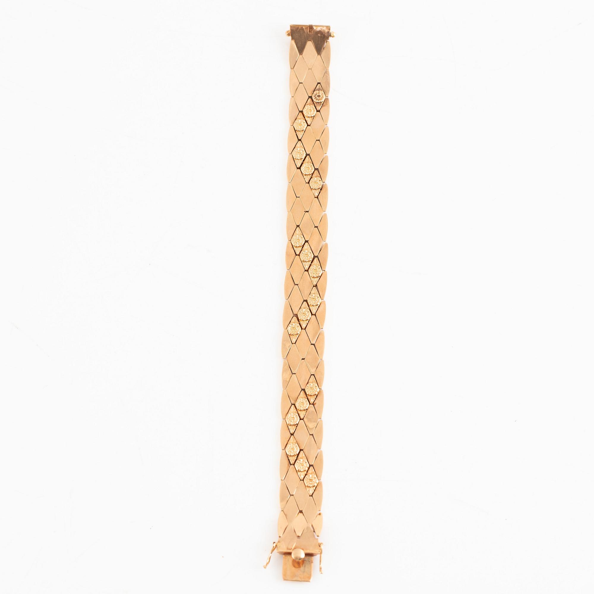 Armband, 750/18k guld.