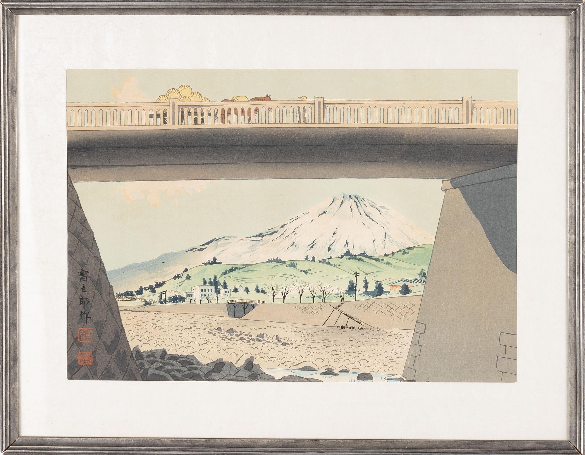 Tomikichirō Tokuriki, "Fujimi Bridge in Suruga".