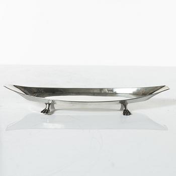 A Swedish Empire silver candle snuffer and tray, Stockholm 1818-1819.