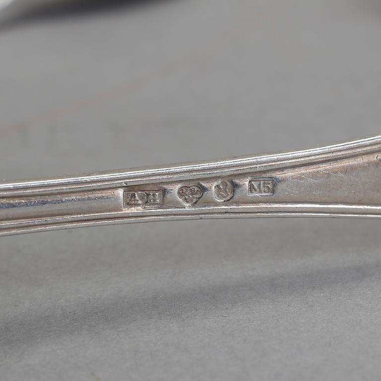 PARTI SILVER, svenska samt utländska stämplar, mestadels 1900-tal. Vikt 628 g.