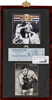 AUTOGRAFER AV BOXARE, 3 st, bla Ingemar Johansson, 1900-talets andra hälft.