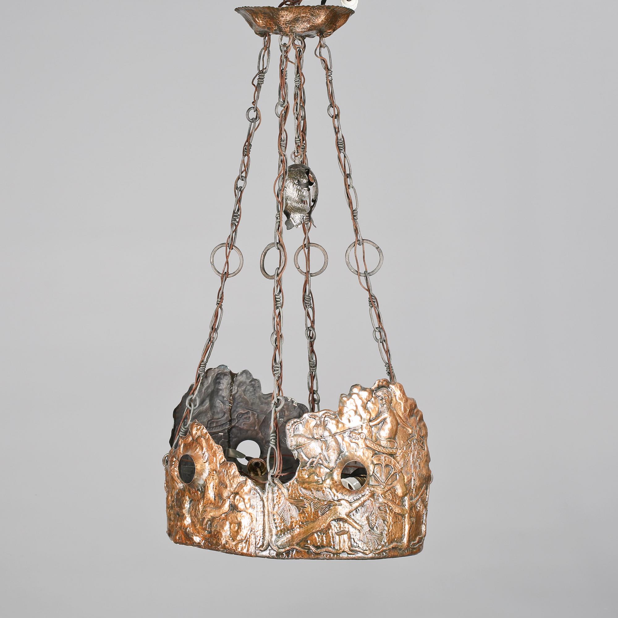 TAKLAMPA, enl uppg Göteborgsutställningen 1923, höjd 95 cm.