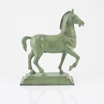 A patinated bronze sculpture after the Horses of Saint Mark.