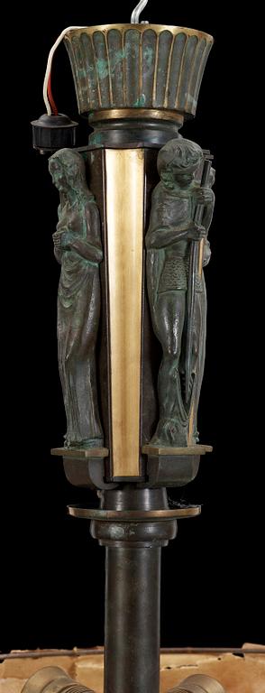 TAKLAMPA, sannolikt Ystad Metall, art déco, 1920/30-tal. Höjd ca 50 cm.