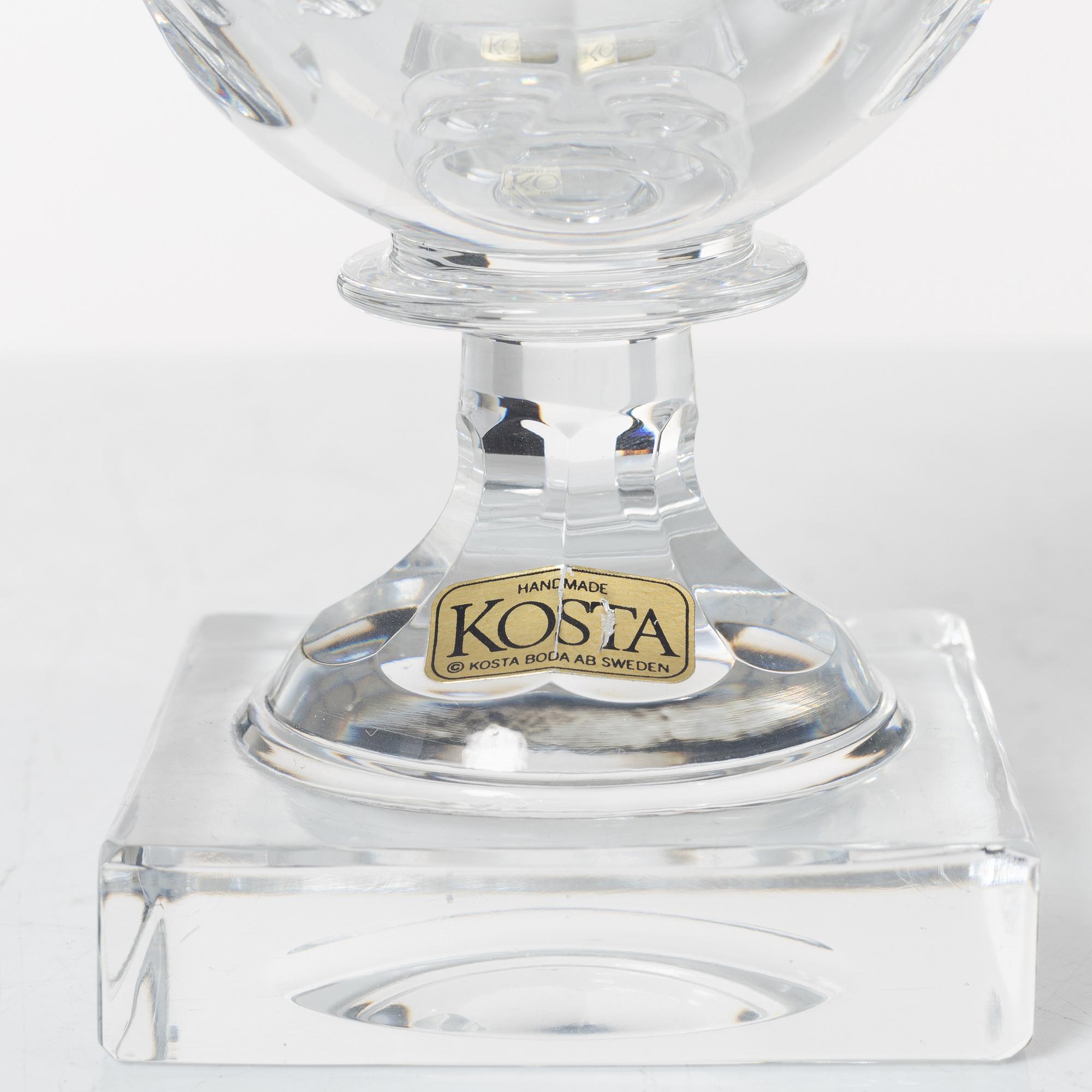 Elis Bergh, glasservis, 107 delar, "Kent", Kosta Boda.